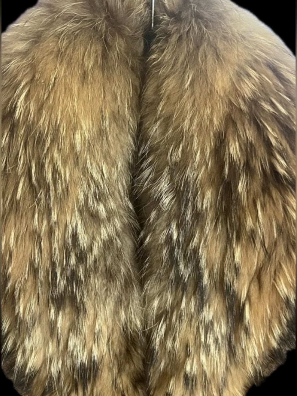 Marvin Richards vintage leather jacket brown  black raccoon fur Luxury Coat